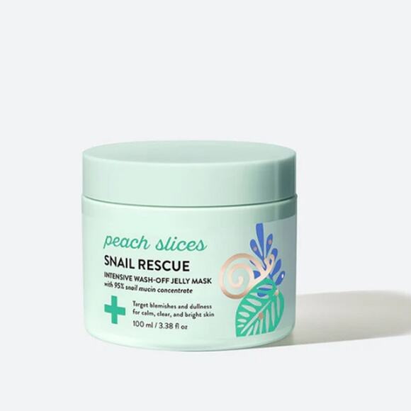 PEACH SLICES Snail Rescue Intensive Wash-Off Jelly Mask 100ml/3.38oz NEW - Picture 1 of 5